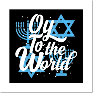 Oy To The World Hanukkah Posters and Art